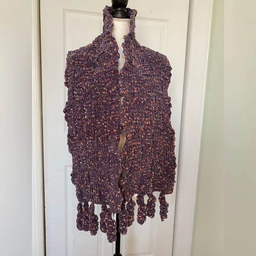 Handmade Basket Weave Knitted Scarf